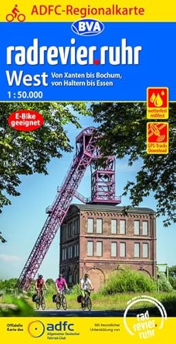 9783969900437: ADFC-Regionalkarte radrevier.ruhr West, 1:50.000, mit Tagestourenvorschlgen, rei- und wetterfest, E-Bike-geeignet, GPS-Tracks Download: Von Xanten bis Bochum, von Haltern bis Essen