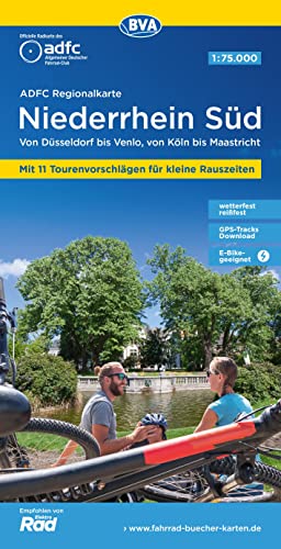 Beispielbild fr ADFC-Regionalkarte Niederrhein Sd 1:75.000, mit Tagestourenvorschlgen, rei- und wetterfest, E-Bike-geeignet, mit Knotenpunkten, . bis Maastricht (ADFC-Regionalkarte 1:75000) zum Verkauf von medimops
