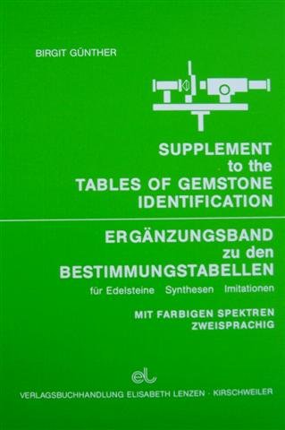 9783980029247: Bestimmungstabellen fr Edelsteine, Synthesen, Imitationen /Tables of Gemstone Identification / Mit farbigen Spektren, zweisprachig. Inklusive ... to the Tables of Gemstone Identification - Gnther, Birgit