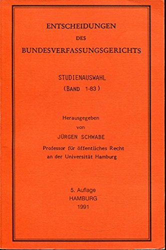 Beispielbild fr Entscheidungen des Bundesverfassungsgerichts. Band 1-83. zum Verkauf von Gabis Bcherlager