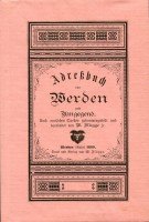 9783980219822: Adrebuch von Werden und Umgegend 1889 - Wilhelm Flgge