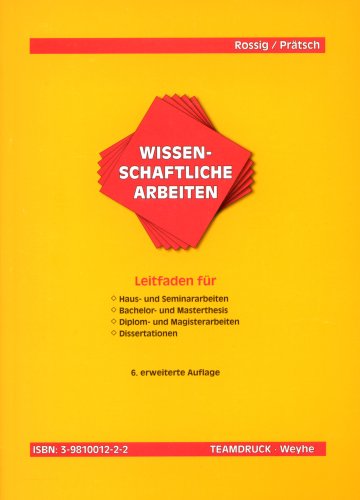 Imagen de archivo de Wissenschaftliche Arbeiten a la venta por medimops