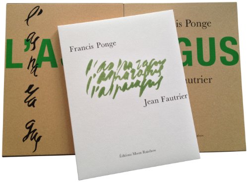 Stock image for Jean Fautrier & Francis Ponge - L'Asparagus for sale by Gallix