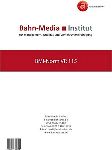 9783981784312: BMI-Norm VR 115: Qualittsmanagement in der Verkehrsmittelreinigung