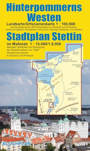 Beispielbild fr Landkarte Hinterpommerns Westen und Stadtplan Stettin zum Verkauf von Blackwell's