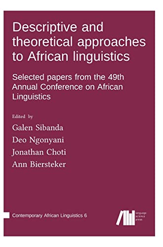 Stock image for Descriptive and theoretical approaches to African linguistics for sale by Big River Books