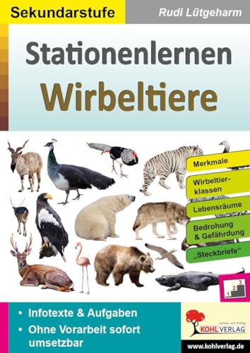 9783985583140: Stationenlernen Wirbeltiere: bersichtliche Aufgabenkarten fr die Sekundarstufe