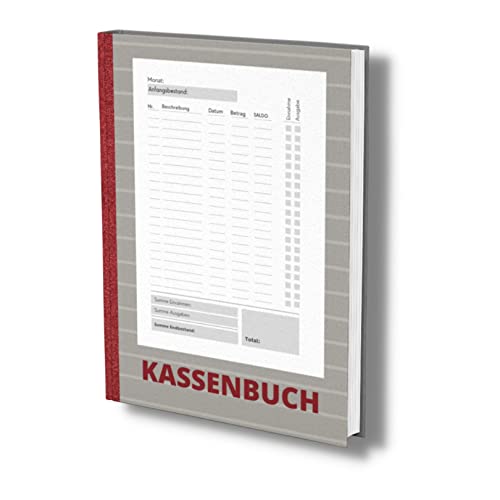 9783985670918: Kassenbuch: A4 Grau- Einfaches Einnahmen und Ausgaben Buch fr Selbstndige, Vereine und Privat als Haushaltsbuch geeignet. Ohne Mwst ber 2000 Eintrge.