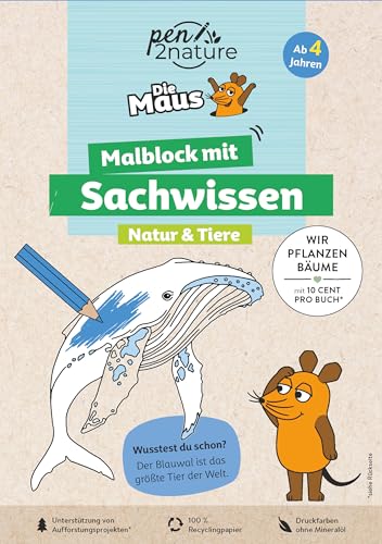 Stock image for Die Maus - Malblock mit Sachwissen Natur & Tiere for sale by GreatBookPrices