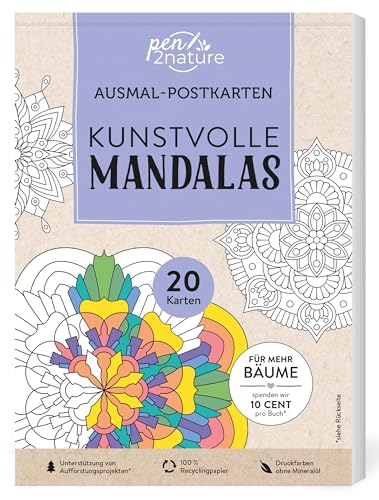 Stock image for Ausmal-Postkarten Kunstvolle Mandalas 20 Karten for sale by GreatBookPrices