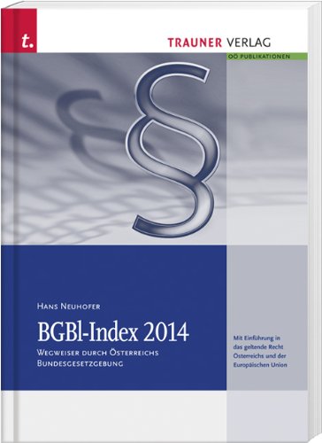 Beispielbild fr BGBl-Index 2014 zum Verkauf von Buchpark