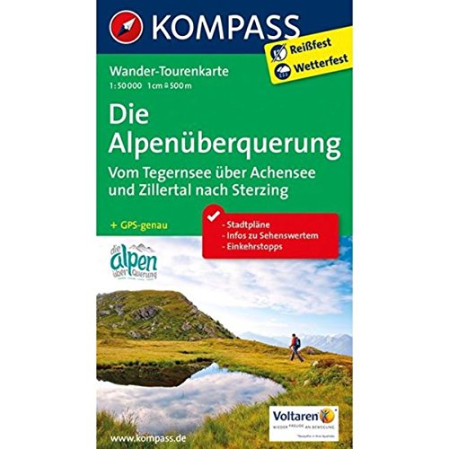 9783990440261: Kompass WTK2556 Die Alpenberquerung: Wandelkaart 1:50 000