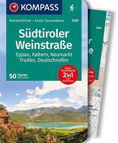 Beispielbild fr Sdtiroler Weinstrae: Wanderfhrer mit Extra-Tourenkarte, 50 Touren, GPX-Daten zum Download (KOMPASS-Wanderfhrer) zum Verkauf von medimops