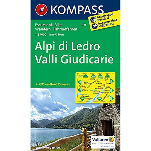 Alpi di Ledro - Valli Giudicarie 1:35 000: Wanderkarte mit Radrouten. GPS-genau