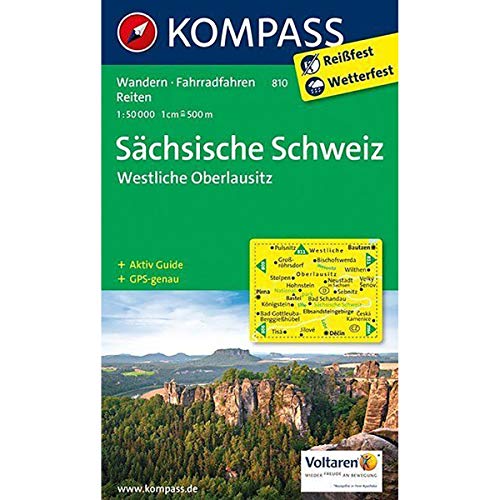 Beispielbild fr Schsische Schweiz - Westliche Oberlausitz: Wanderkarte mit Aktiv Guide, Rad- und Reitwegen. GPS-genau. 1:50000 (KOMPASS-Wanderkarten, Band 810) zum Verkauf von medimops