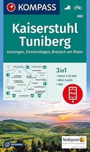 9783990442715: Kaiserstuhl tuniberg: Wandelkaart 1:25 000