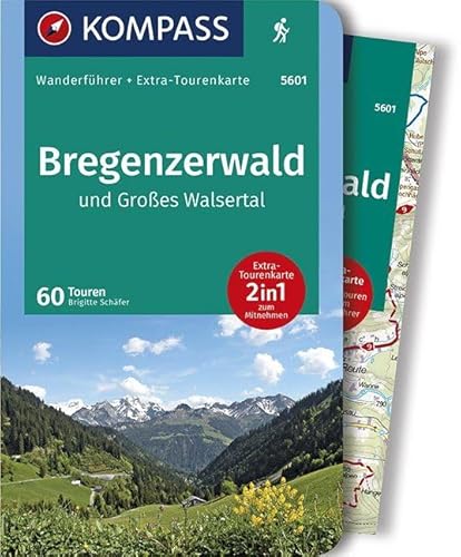 Beispielbild fr KOMPASS Wanderfhrer Bregenzerwald und Groes Walsertal: Wanderfhrer mit Extra-Tourenkarte 1:40.000, 60 Touren, GPX-Daten zum Download zum Verkauf von medimops