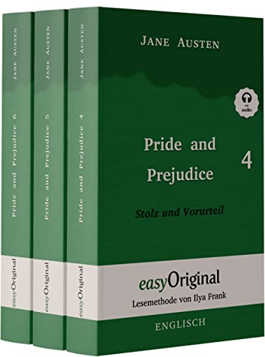 Beispielbild fr Pride and Prejudice / Stolz und Vorurteil - Teile 4-6 Hardcover (Buch + 3 MP3 Audio-CD) - Lesemethode von Ilya Frank - Zweisprachige Ausgabe Englisch-Deutsch zum Verkauf von Blackwell's