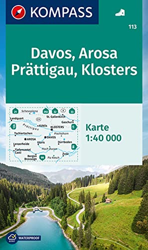 Beispielbild fr KOMPASS Wanderkarte 113 Davos, Arosa, Prttigau, Klosters 1:40.000 zum Verkauf von Blackwell's