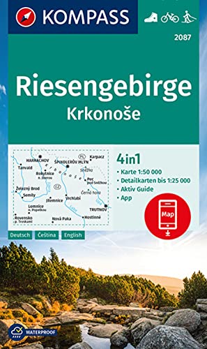 Beispielbild fr KOMPASS Wanderkarte 2087 Riesengebirge, Krkonose: 4in1 Wanderkarte 1:50000 mit Aktiv Guide und Detailkarten inklusive Karte zur offline Verwendung in der KOMPASS-App. Fahrradfahren. Langlaufen. zum Verkauf von medimops