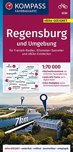 Beispielbild fr KOMPASS Fahrradkarte 3330 Regensburg und Umgebung 1:70.000 zum Verkauf von Blackwell's