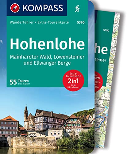 Stock image for KOMPASS Wanderfhrer 5390 Hohenlohe, Mainhardter Wald, Lwensteiner und Ellwanger Berge, 55 Touren -Language: german for sale by GreatBookPrices