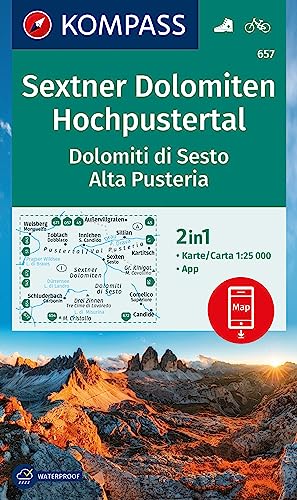 Beispielbild fr KOMPASS Wanderkarte 657 Sextner Dolomiten, Hochpustertal / Dolomiti di Sesto, Alta Pusteria 1:25.000 zum Verkauf von Blackwell's