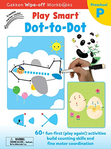 Stock image for Play Smart Dot-to-Dot Ages 2-4: At-home Wipe-off Workbook with Erasable Marker (18) for sale by HPB-Diamond
