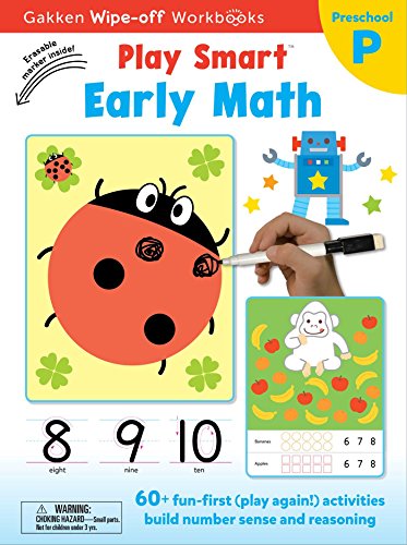 Stock image for Play Smart Early Math Ages 2-4: At-home Wipe-off Workbook with Erasable Marker (21) for sale by HPB-Red