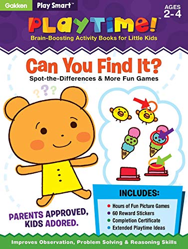 Stock image for Play Smart Playtime: Can You Find It? Spot-the-Differences & More Games Ages 2-4: At-home Activity Workbook for sale by Your Online Bookstore