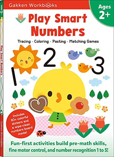 9784056211184: Play Smart Numbers Age 2+: At-Home Activity Workbook: Preschool Activity Workbook with Stickers for Toddler Ages 2, 3, 4: Learn Pre-Math Skills: ... Coloring, Shapes, and More (Full Color Pages)