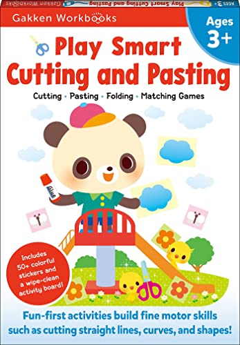 9784056212150: Play Smart Cutting and Pasting Age 3+: Preschool Activity Workbook with Stickers for Toddlers Ages 3, 4, 5: Build Strong Fine Motor Skills: Basic Scissor Skills (Full Color Pages)
