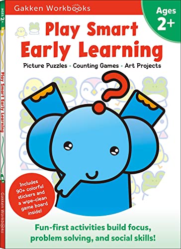 9784056300123: Play Smart Early Learning Age 2+: Preschool Activity Workbook with Stickers for Toddlers Ages 2, 3, 4: Learn Essential First Skills: Tracing, Coloring, Shapes (Full Color Pages)