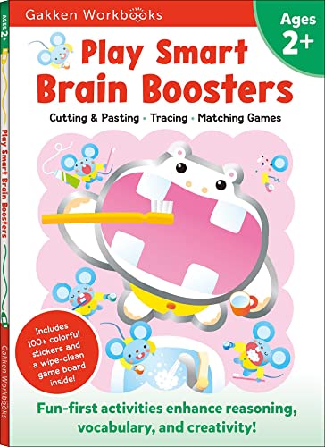 9784056300147: Play Smart Brain Boosters Age 2+: Preschool Activity Workbook with Stickers for Toddlers Ages 2, 3, 4: Boost Independent Thinking Skills: Tracing, Coloring, Matching Games, and More (Full Color Pages)
