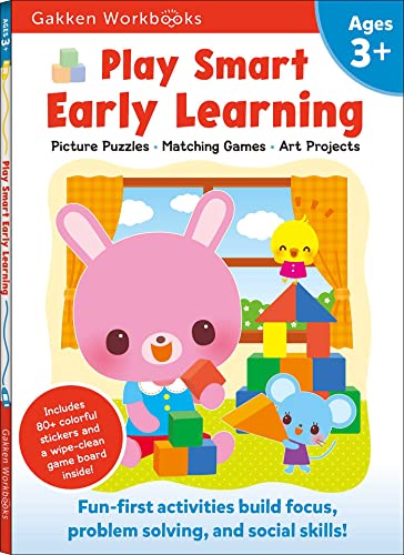 Beispielbild fr Play Smart Early Learning Age 3+ : Preschool Activity Workbook with Stickers for Toddlers Ages 3, 4, 5: Learn Essential First Skills: Tracing, Coloring, Shapes (Full Color Pages) zum Verkauf von Better World Books