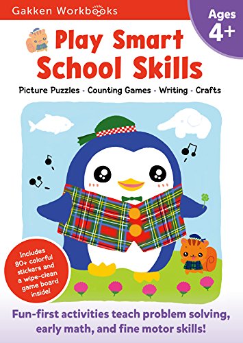 9784056300185: Play Smart School Skills 4+: Play Smart School Skills Age 4+: Pre-K Activity Workbook with Stickers for Toddlers Ages 4, 5, 6: Get Ready for School (Full Color Pages)