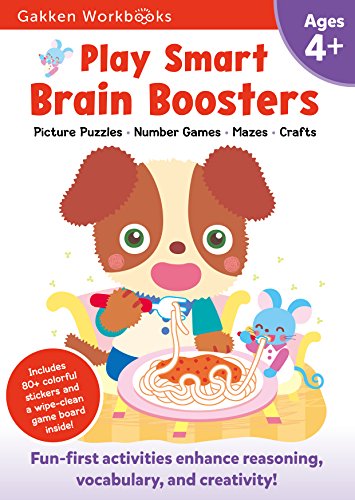 9784056300192: Play Smart Brain Boosters 4+: For Ages 4+: Pre-K Activity Workbook with Stickers for Toddlers Ages 4, 5, 6: Build Focus and Pen-Control Skills: ... Counting(full Color Pages) (Gakken Workbooks)