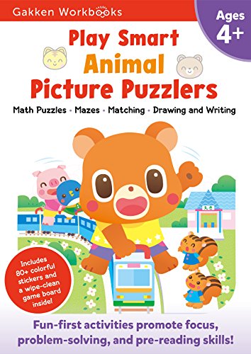 9784056300239: Play Smart Animal Picture Puzzlers Age 4+, Volume 20: At-Home Activity Workbook (Gakken Workbooks)