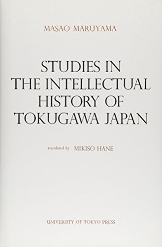 Stock image for Studies in the Intellectual History of Tokugawa Japan for sale by Midtown Scholar Bookstore