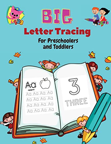 Beispielbild fr BIG Letter Tracing for Preschoolers and Toddlers: Homeschool Preschool Learning Activities for 3+ year olds (Big ABC Books) Tracing Letters, Numbers, Dab and Find Letters, 100 pages. zum Verkauf von Buchpark