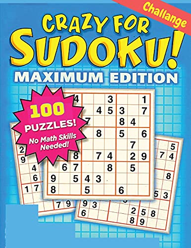 Beispielbild fr Crazy for Sudoku: Sudoku Puzzles Book for Adults zum Verkauf von Buchpark