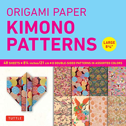 Beispielbild fr Origami Paper - Kimono Patterns - Large 8 1/4" - 48 Sheets: Tuttle Origami Paper: Double-Sided Origami Sheets Printed with 8 Different Designs (Instructions for 6 Projects Included) zum Verkauf von HPB-Diamond