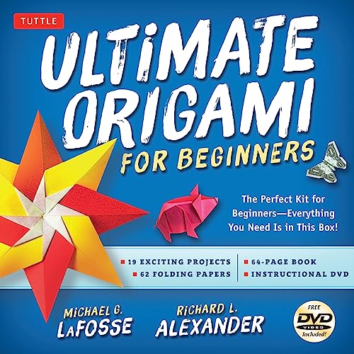 9784805312674: Ultimate Origami for Beginners Kit: The Perfect Introduction to Paper Folding [Boxed Kit of 62 Folding Papers, Full-Color Book & Instructional DVD]: ... 62 Origami Papers & Video Instructions