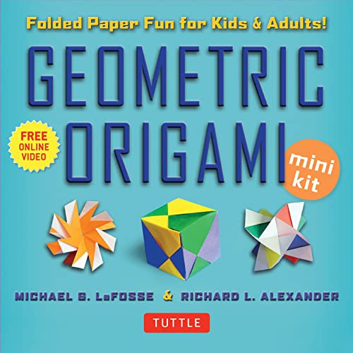 Imagen de archivo de Geometric Origami Mini Kit: Folded Paper Fun for Kids & Adults! This Kit Contains an Origami Book with 48 Modular Origami Papers and Instructional Videos a la venta por Bellwetherbooks