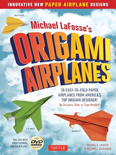 Stock image for Michael LaFosse's Origami Airplanes: 28 Easy-to-Fold Paper Airplanes from America's Top Origami Designer!: Includes Paper Airplane Book, 28 Projects and DVD for sale by SecondSale