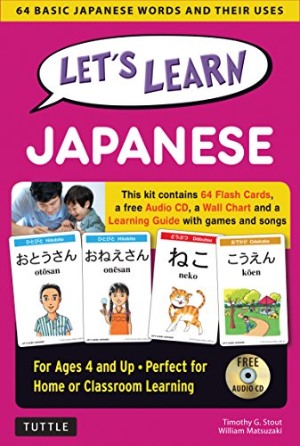 Stock image for Let's Learn Japanese Kit: 64 Basic Japanese Words and Their Uses (Flash Cards, Audio CD, Games & Songs, Learning Guide and Wall Chart) for sale by SecondSale