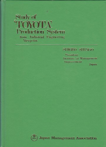 9784820702658: Study of 'Toyota' Production System from Industrial Engineering Viewpoint