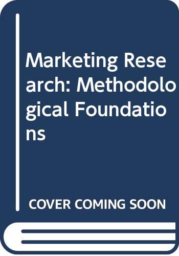 Imagen de archivo de Marketing Research: Methodological Foundations a la venta por Green Ink Booksellers