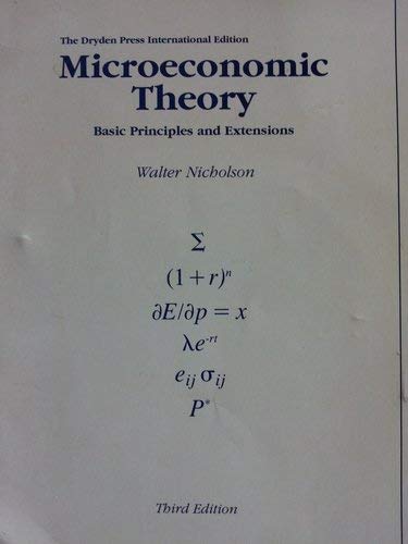 Beispielbild fr Microeconomic Theory: Basic Principles and Extensions zum Verkauf von NEPO UG