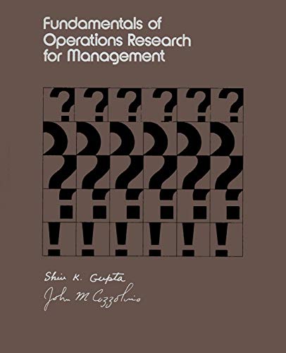 Imagen de archivo de Fundamentals of Operations Research for Management: An Introduction To Quantitative Methods a la venta por Buchpark